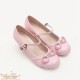 Sentaro Bobo Round Toe Hollow Bow Mid and Low Heel Shoes(8 Colours/Full Payment Without Shipping)